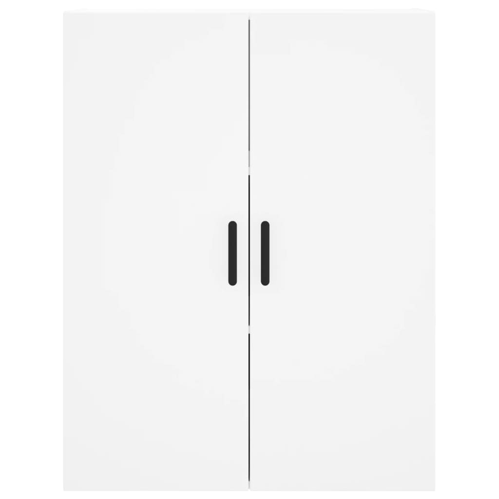 Highboard hvit 69,5x34x180 cm konstruert tre