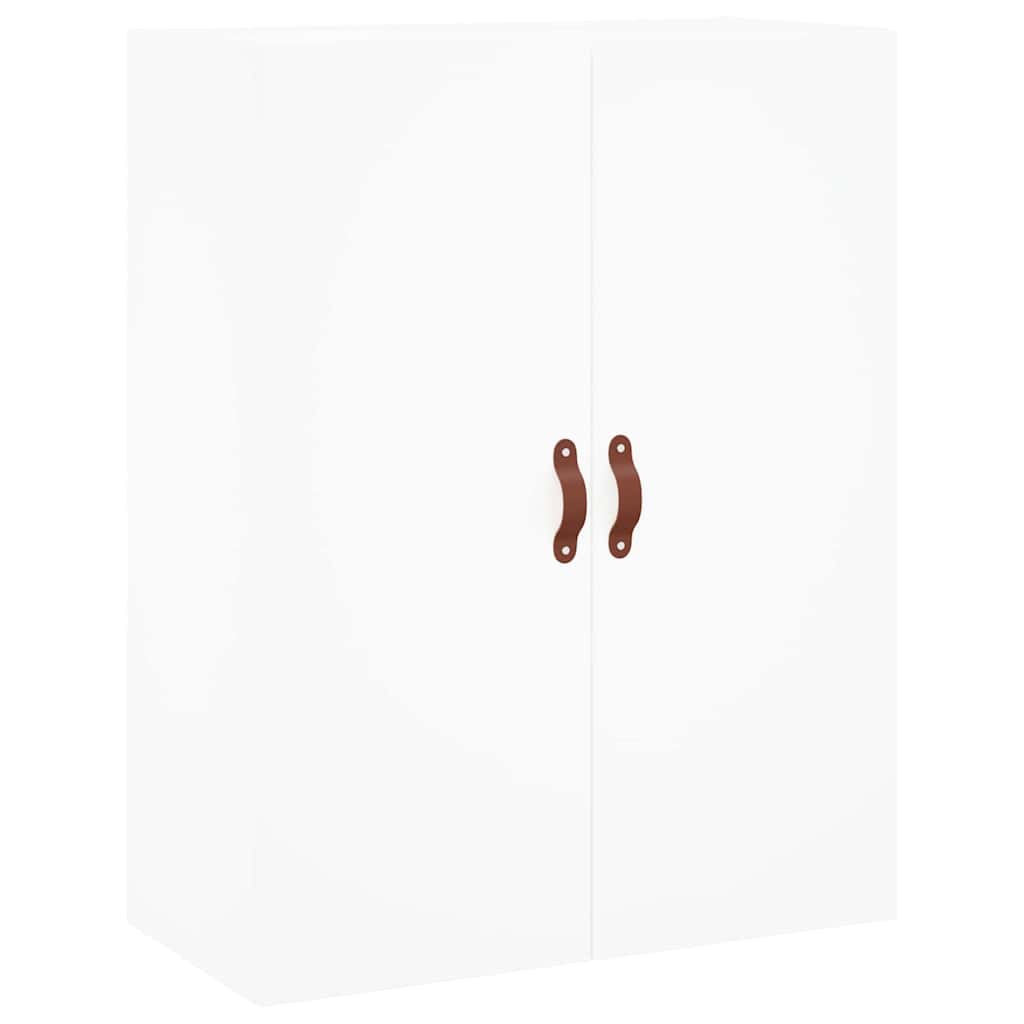 Highboard hvit 69,5x34x180 cm konstruert tre