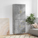 Highboard betonggrå 69,5x34x180 cm konstruert tre