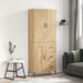 Highboard sonoma eik 69,5x34x180 cm konstruert tre