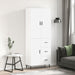 Highboard hvit 69,5x34x180 cm konstruert tre