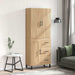 Highboard sonoma eik 69,5x34x180 cm konstruert tre