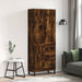 Highboard røkt eik 69,5x34x180 cm konstruert tre