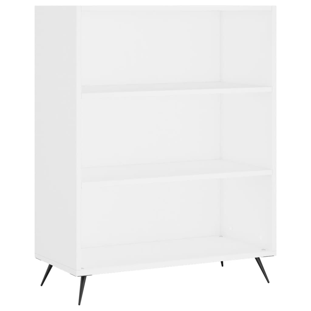 Highboard hvit 69,5x34x180 cm konstruert tre