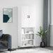 Highboard hvit 69,5x34x180 cm konstruert tre