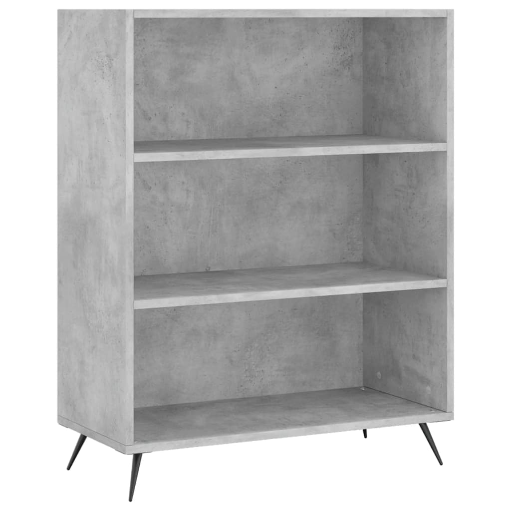 Highboard betonggrå 69,5x34x180 cm konstruert tre