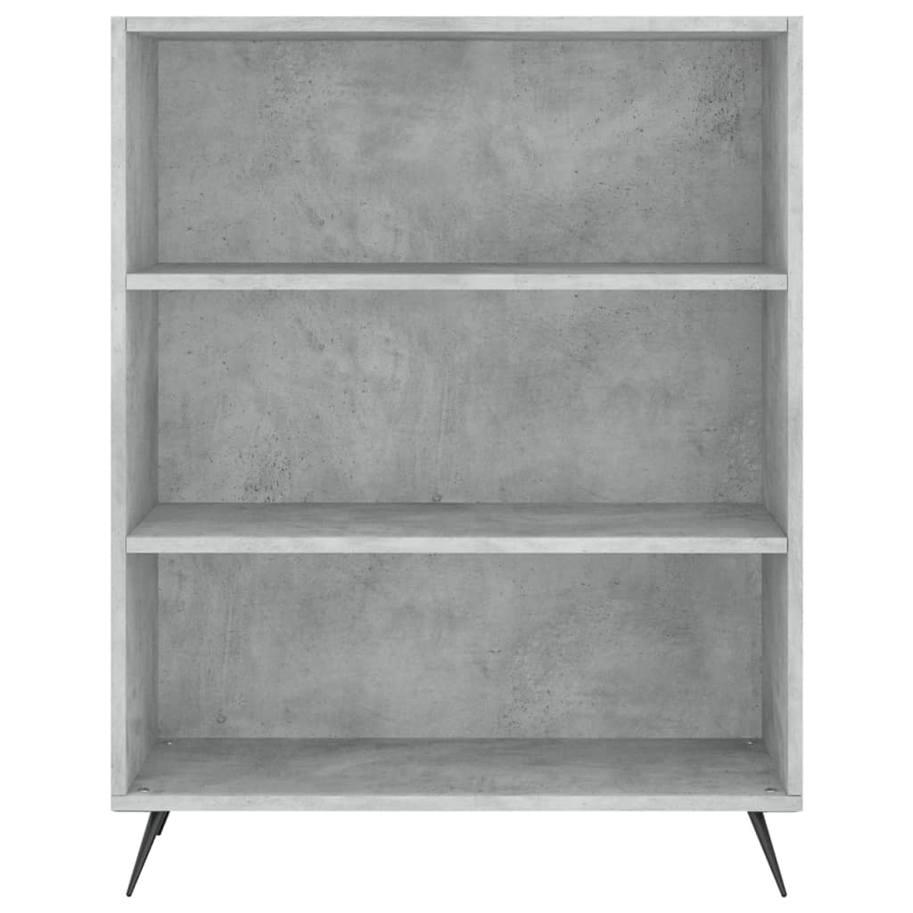 Highboard betonggrå 69,5x34x180 cm konstruert tre