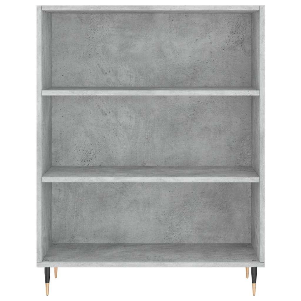 Highboard betonggrå 69,5x34x180 cm konstruert tre