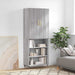 Highboard grå sonoma 69,5x34x180 cm konstruert tre