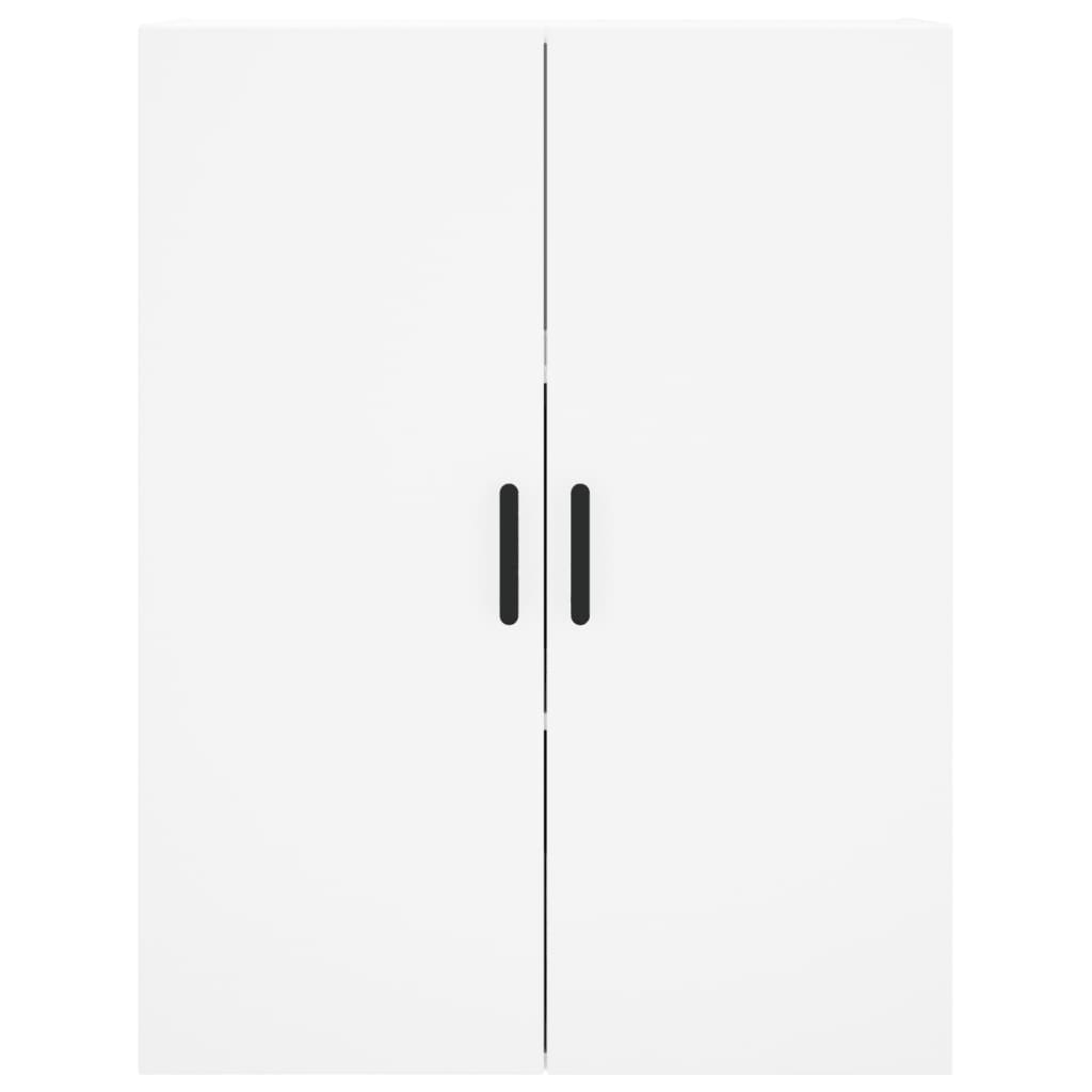 Highboard hvit 69,5x34x180 cm konstruert tre