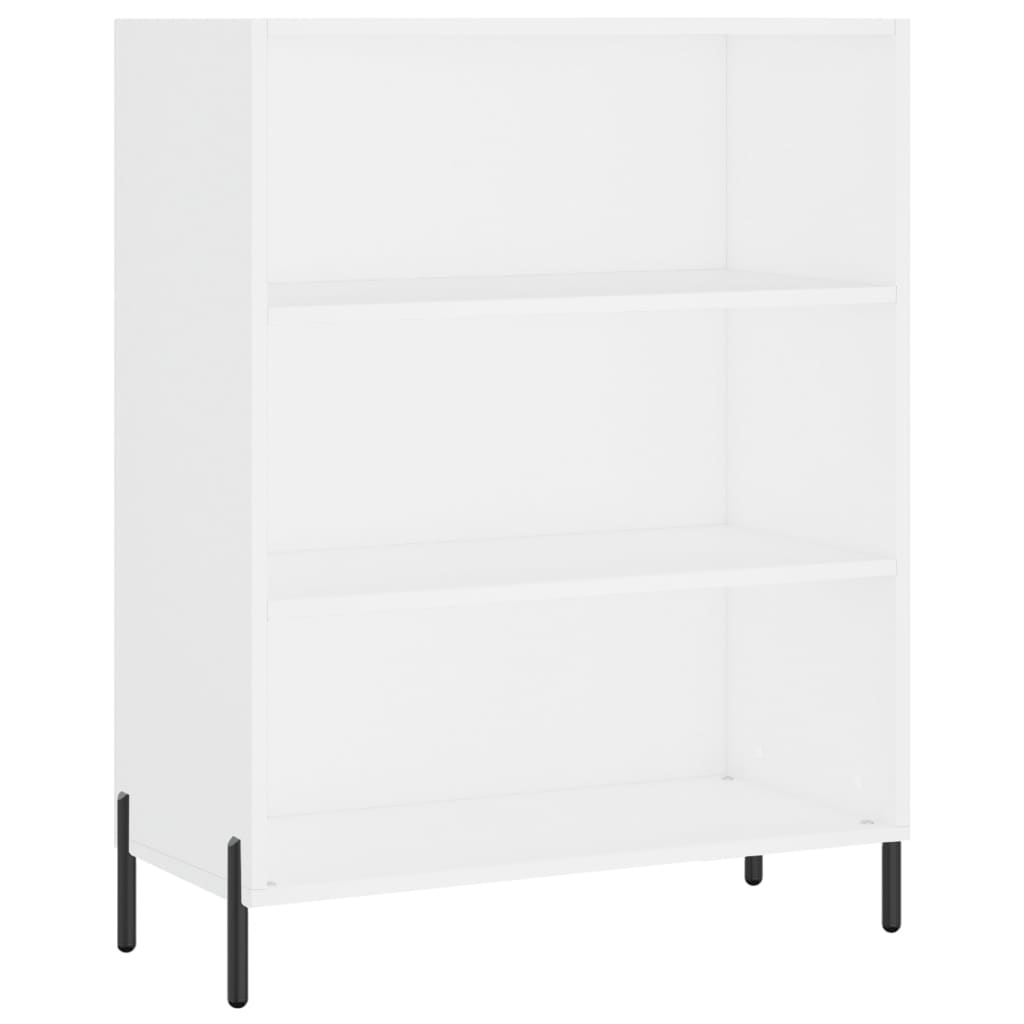 Highboard hvit 69,5x34x180 cm konstruert tre