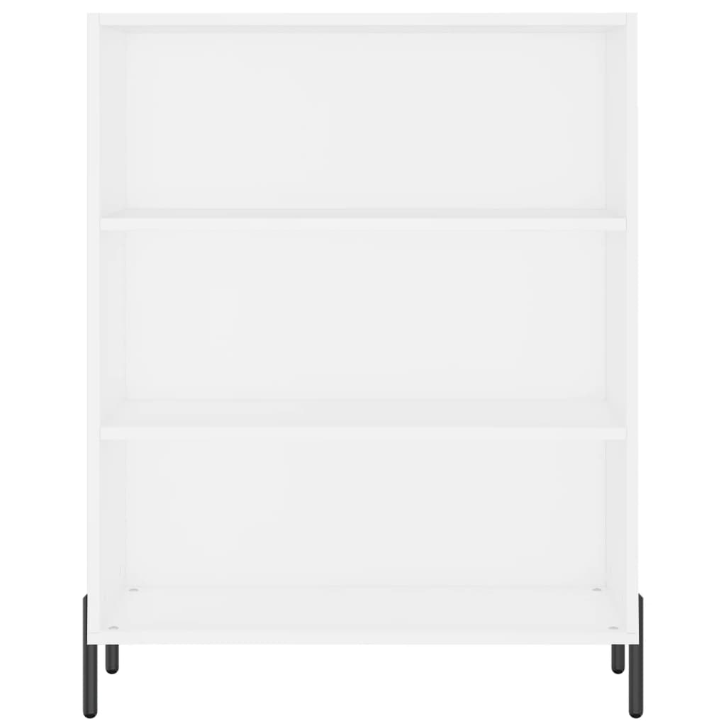 Highboard hvit 69,5x34x180 cm konstruert tre