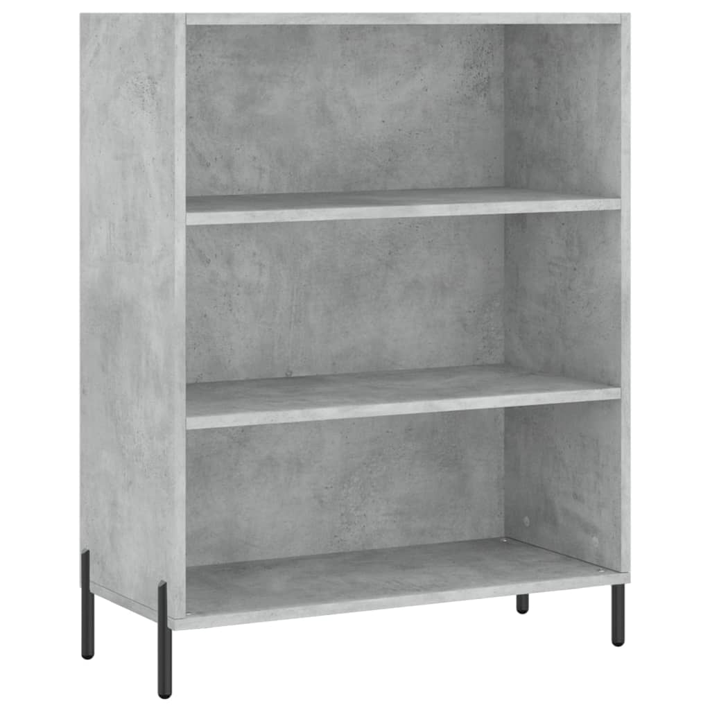 Highboard betonggrå 69,5x34x180 cm konstruert tre