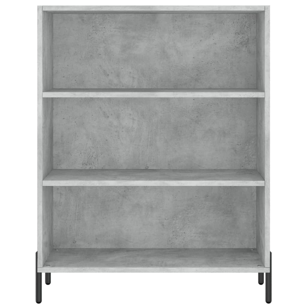 Highboard betonggrå 69,5x34x180 cm konstruert tre