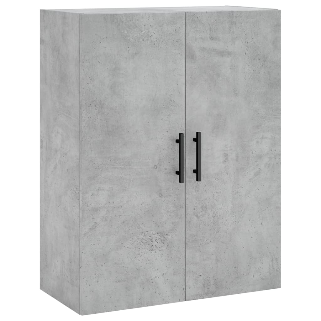 Highboard betonggrå 69,5x34x180 cm konstruert tre
