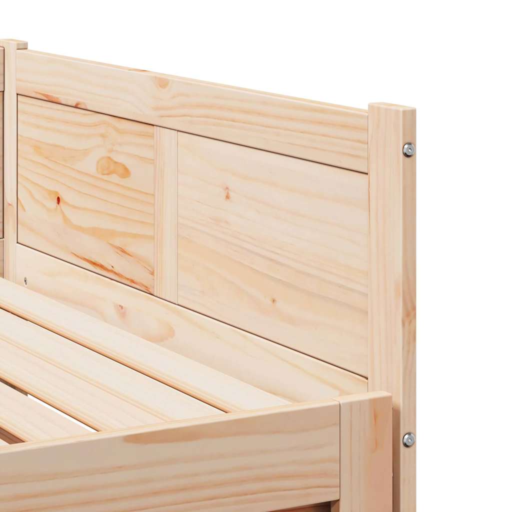 Uttrekkbar Dagbed Brun 203,5 x 184 x 56,5 cm Massiv furu