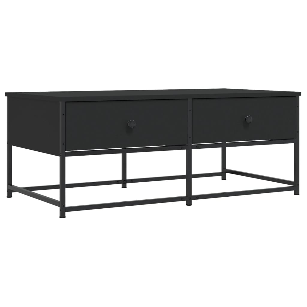 Salongbord svart 100x51x40 cm konstruert tre