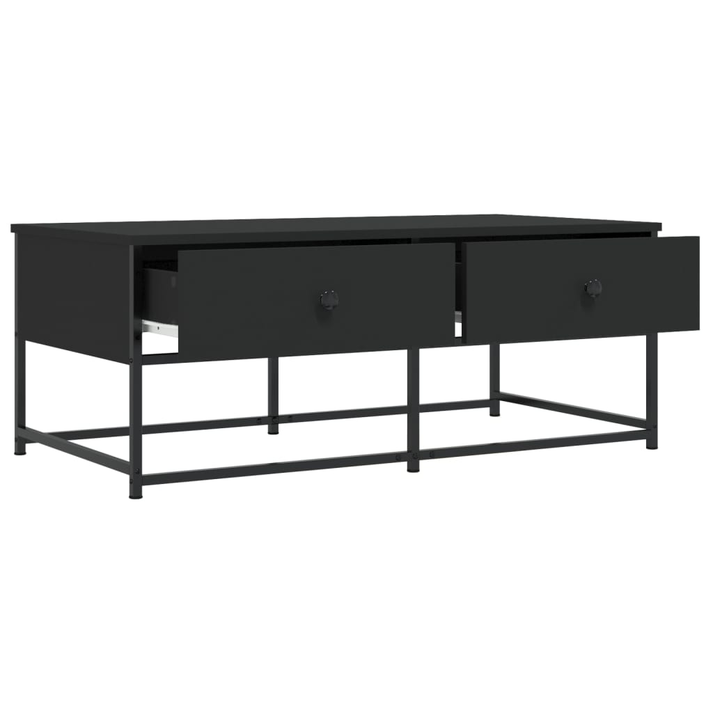 Salongbord svart 100x51x40 cm konstruert tre