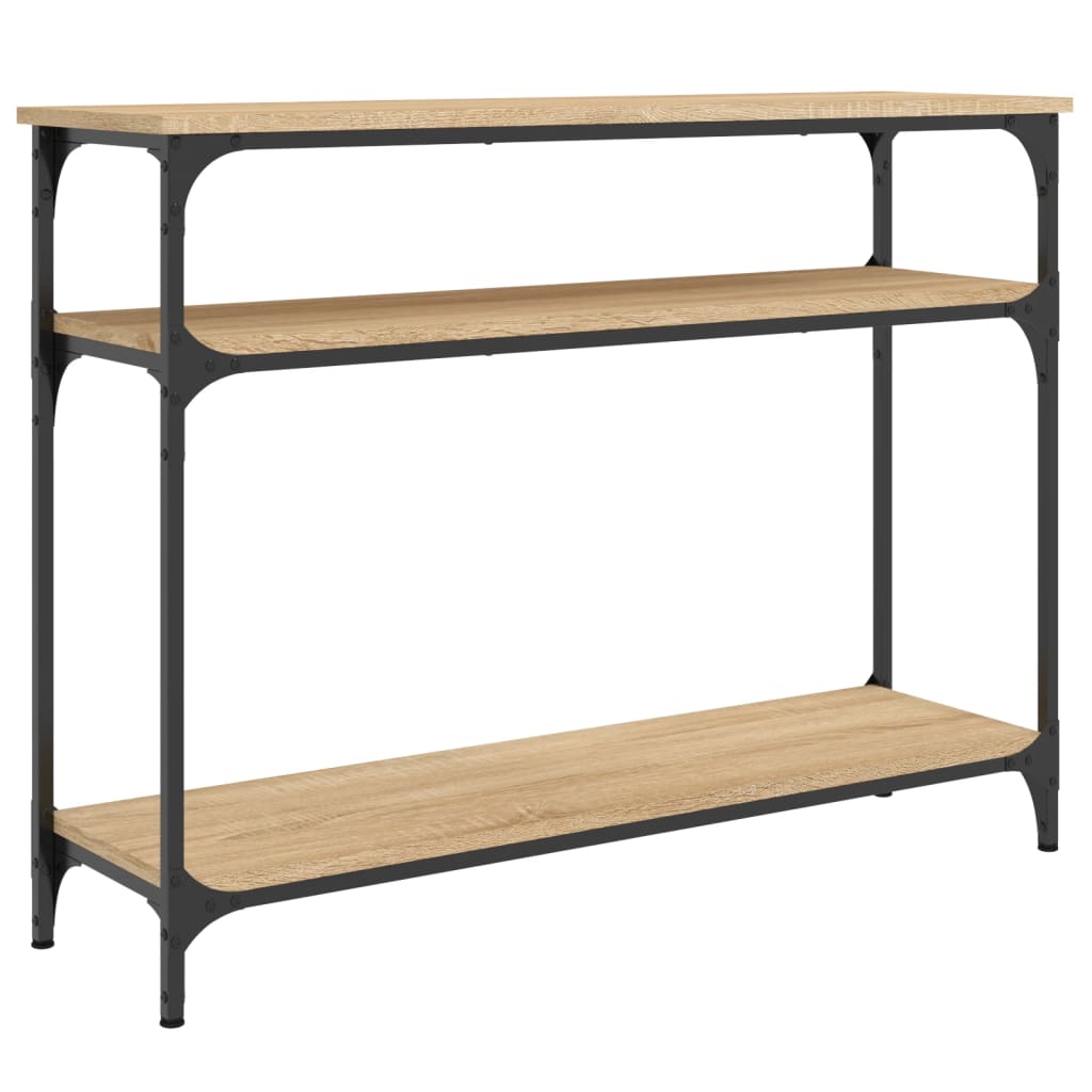 Konsollbord sonoma eik 100x29x75 cm konstruert tre