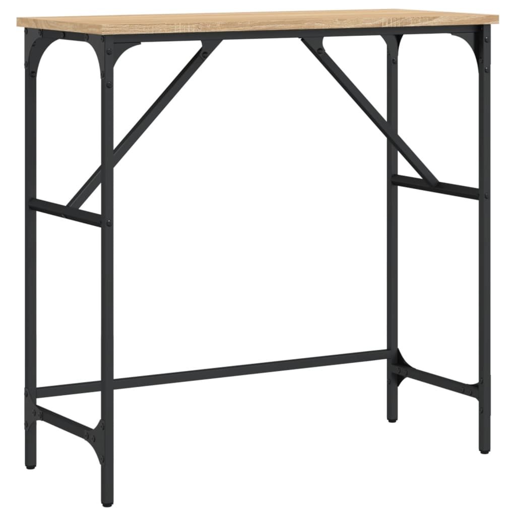 Konsollbord sonoma eik 75x32x75 cm konstruert tre