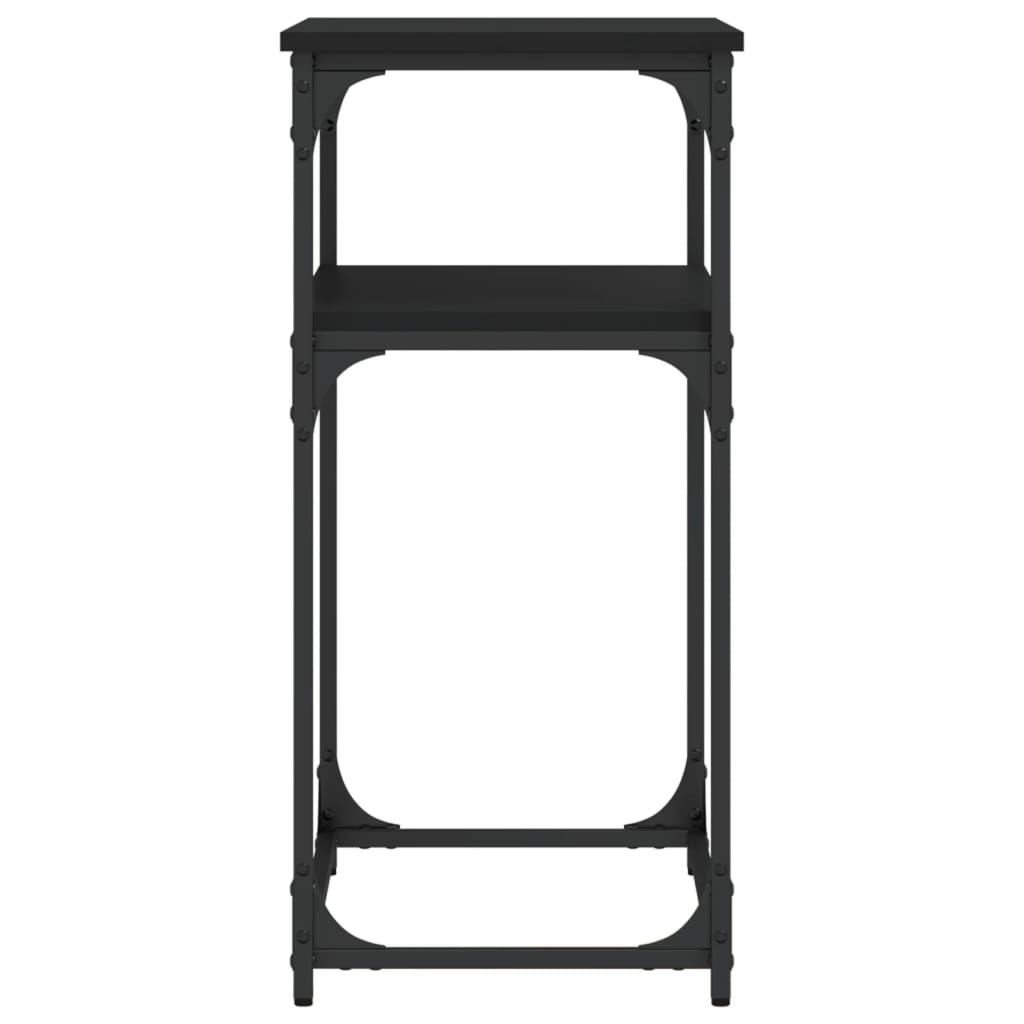 Konsollbord svart 75x35,5x75 cm konstruert tre
