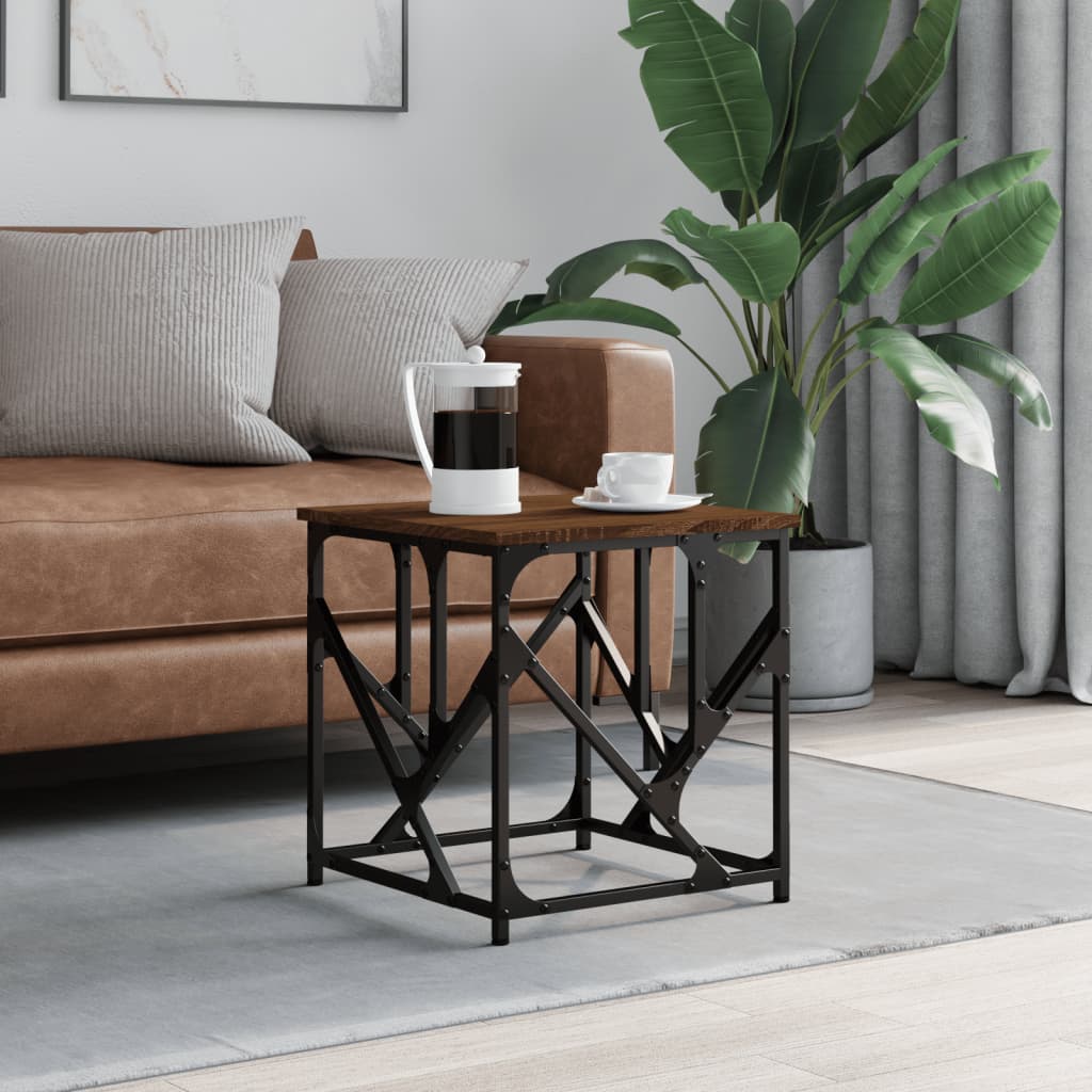 Salongbord brun eik 45x45x47,5 cm konstruert tre