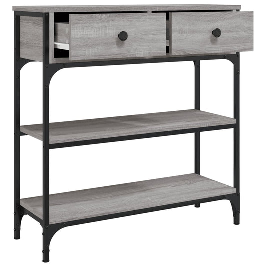 Konsollbord grå sonoma 72,5x25x75 cm konstruert tre