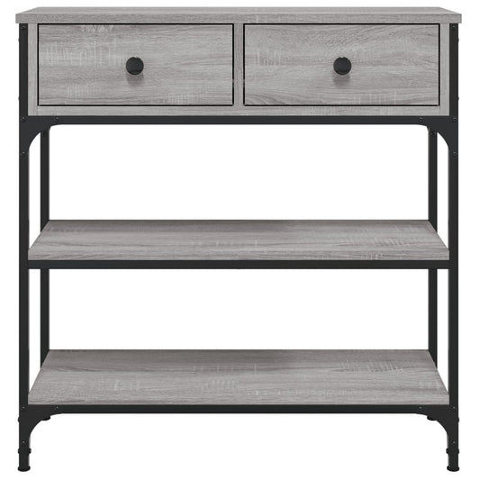 Konsollbord grå sonoma 72,5x25x75 cm konstruert tre