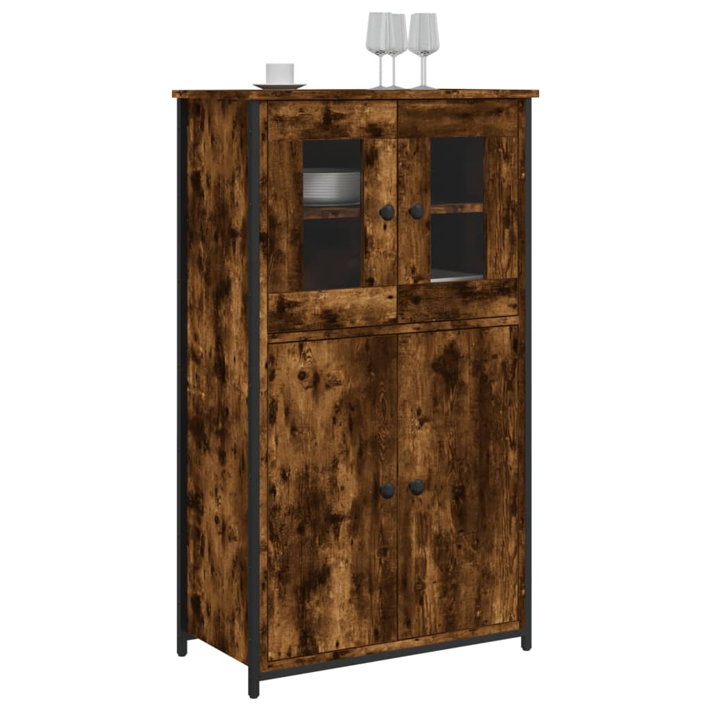 Highboard røkt eik 62x32x106,5 cm konstruert tre