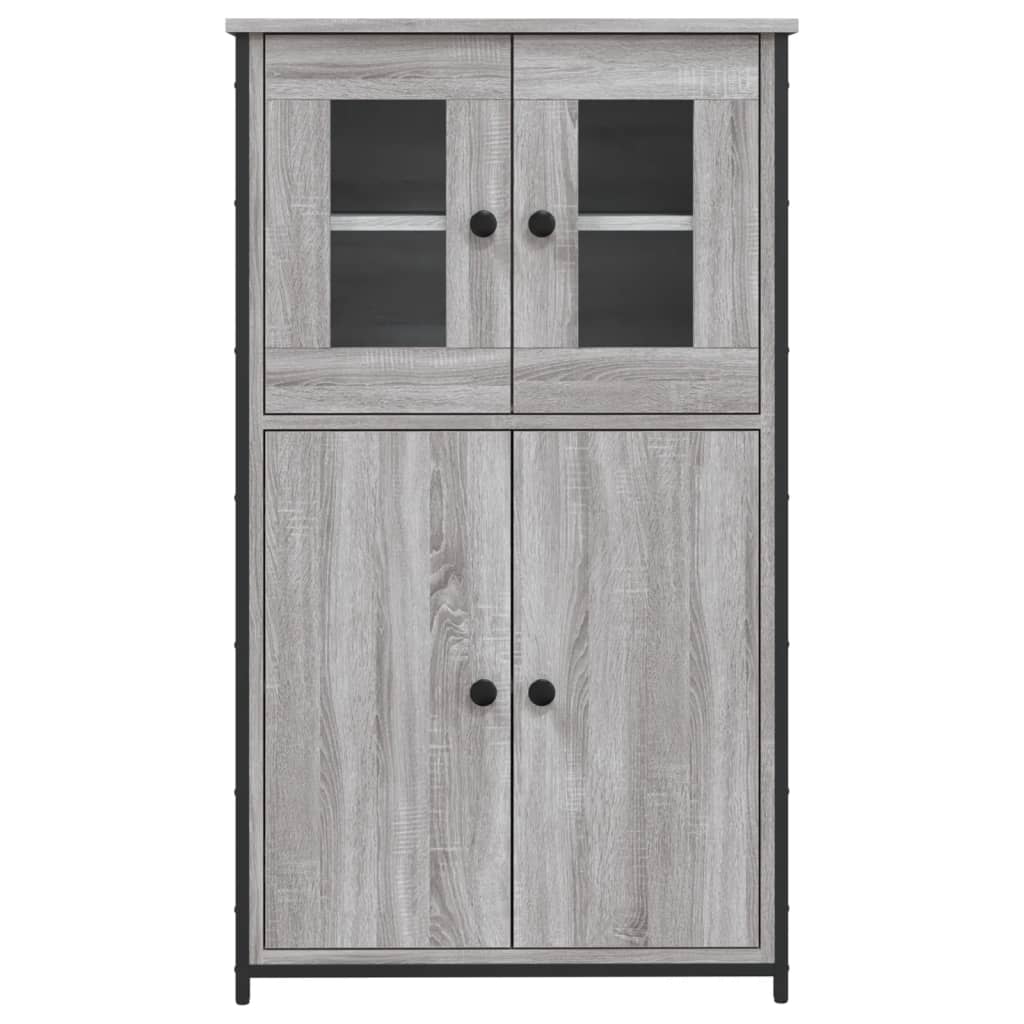 Highboard grå sonoma 62x32x106,5 cm konstruert tre