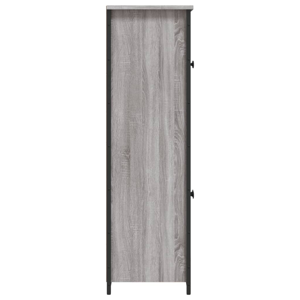 Highboard grå sonoma 62x32x106,5 cm konstruert tre