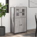 Highboard grå sonoma 62x32x106,5 cm konstruert tre