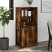 Highboard røkt eik 62x36x121,5 cm konstruert tre
