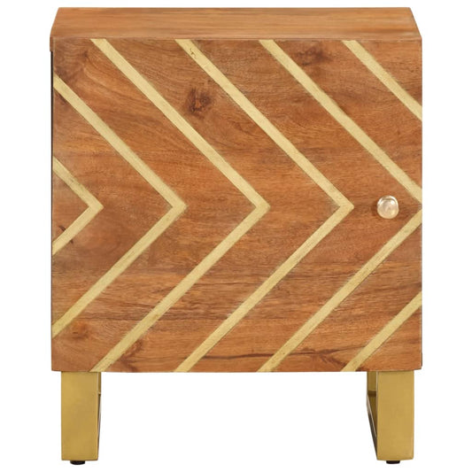 Nattbord 2 stk brun og svart heltre mango