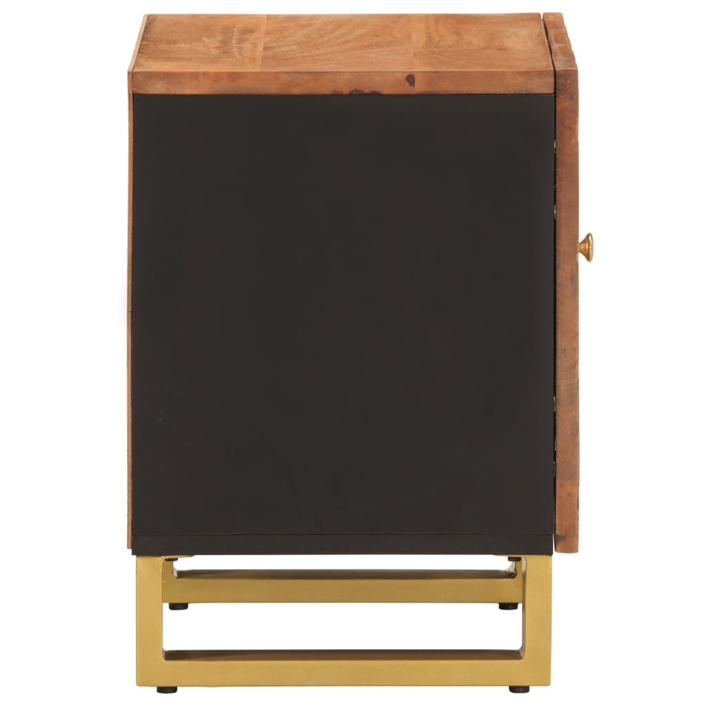 Nattbord 2 stk brun og svart heltre mango