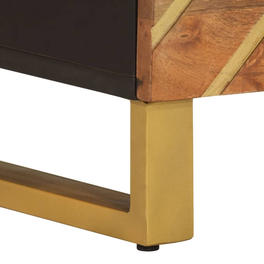 Nattbord 2 stk brun og svart heltre mango