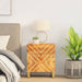 Nattbord brun og svart 50x33x60 cm heltre mango