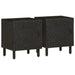 Nattbord 2 stk svart 40x33x46 cm heltre mango