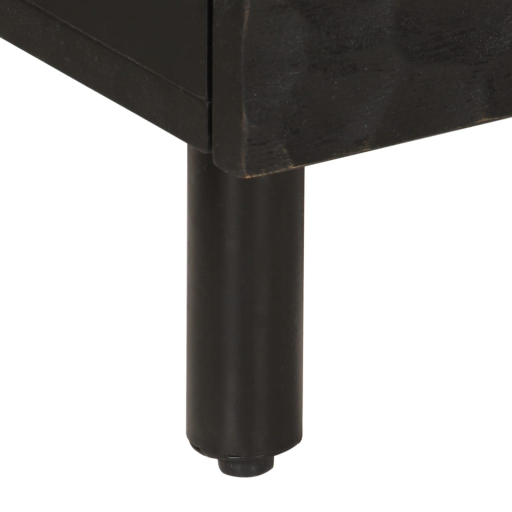 Nattbord 2 stk svart 40x33x46 cm heltre mango