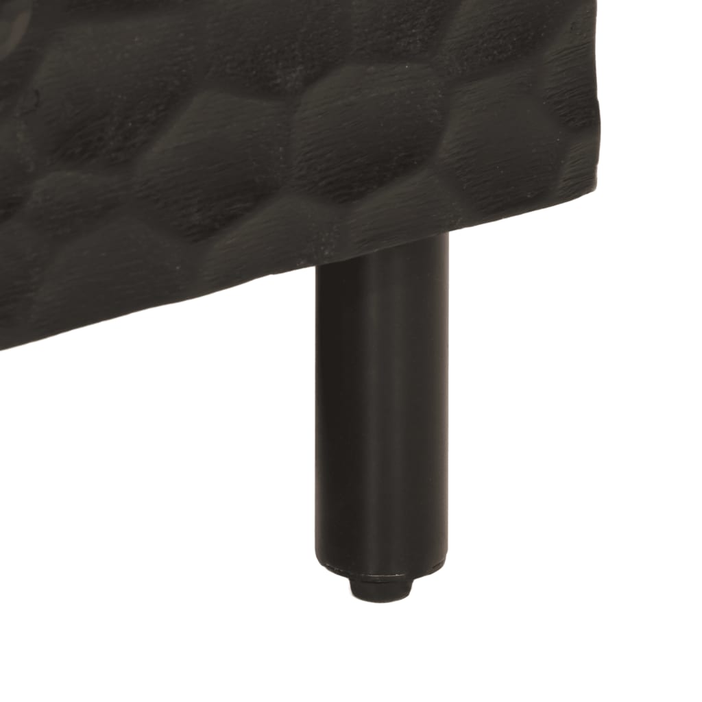 Nattbord 2 stk svart 40x33x46 cm heltre mango
