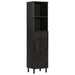 Baderomsskap svart 38x33x160 cm heltre mango