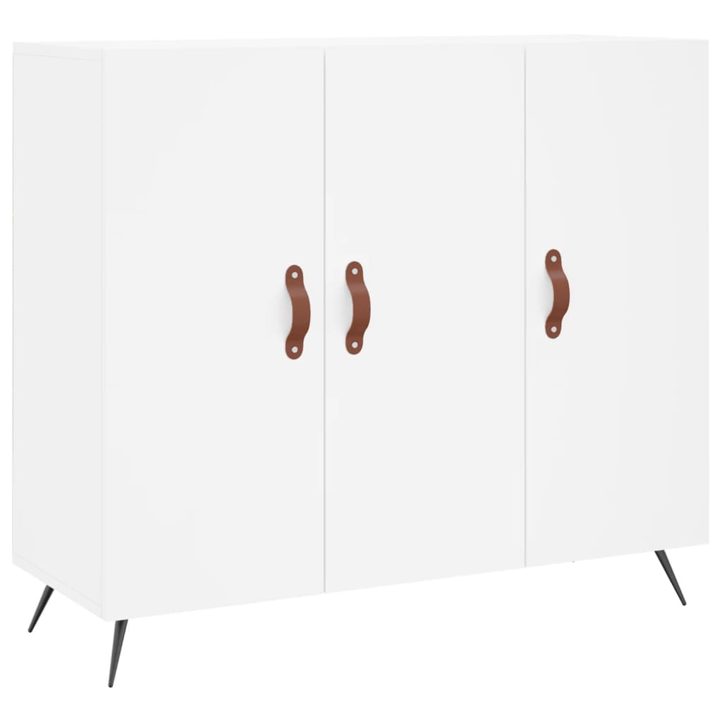 Skjenk hvit 90x34x80 cm konstruert tre