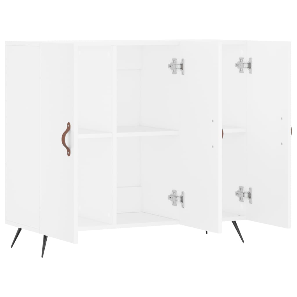 Skjenk hvit 90x34x80 cm konstruert tre