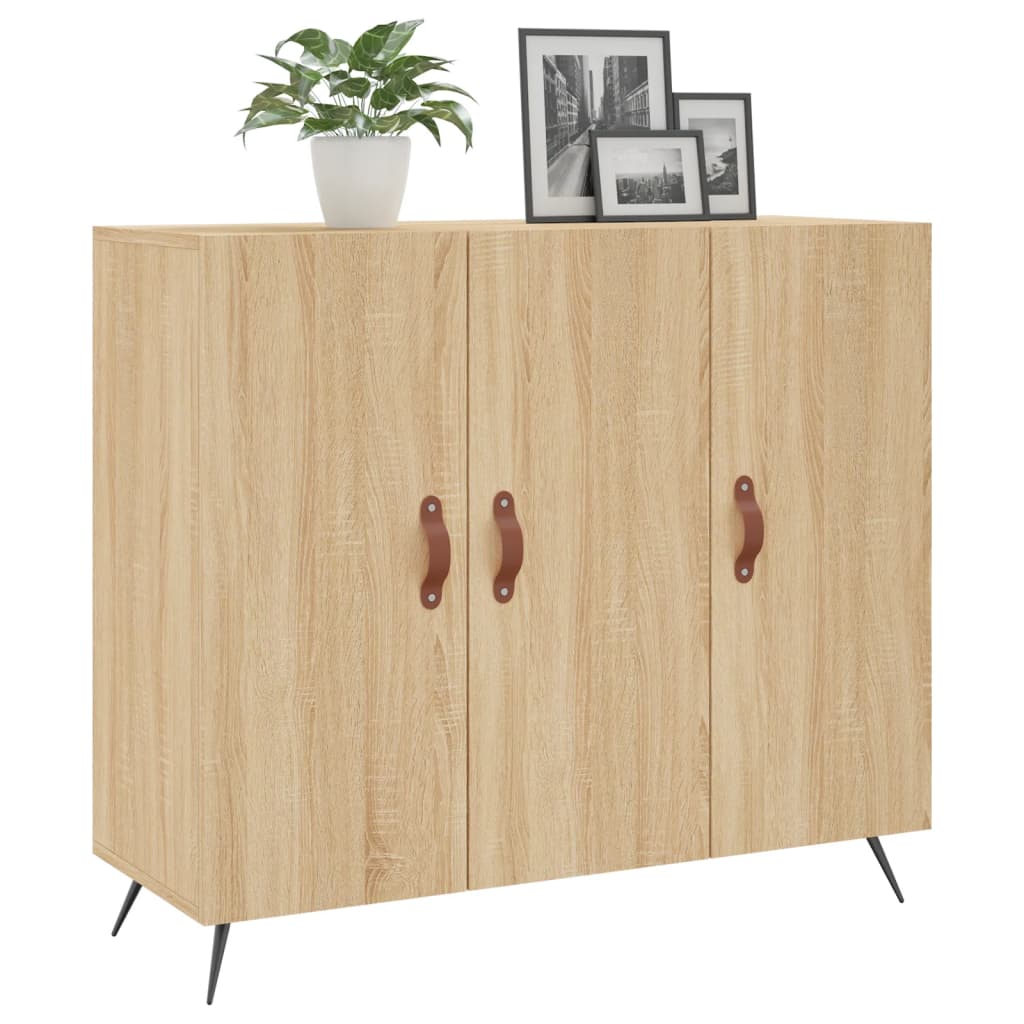 Skjenk sonoma eik 90x34x80 cm konstruert tre