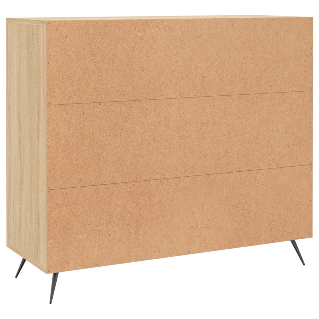 Skjenk sonoma eik 90x34x80 cm konstruert tre