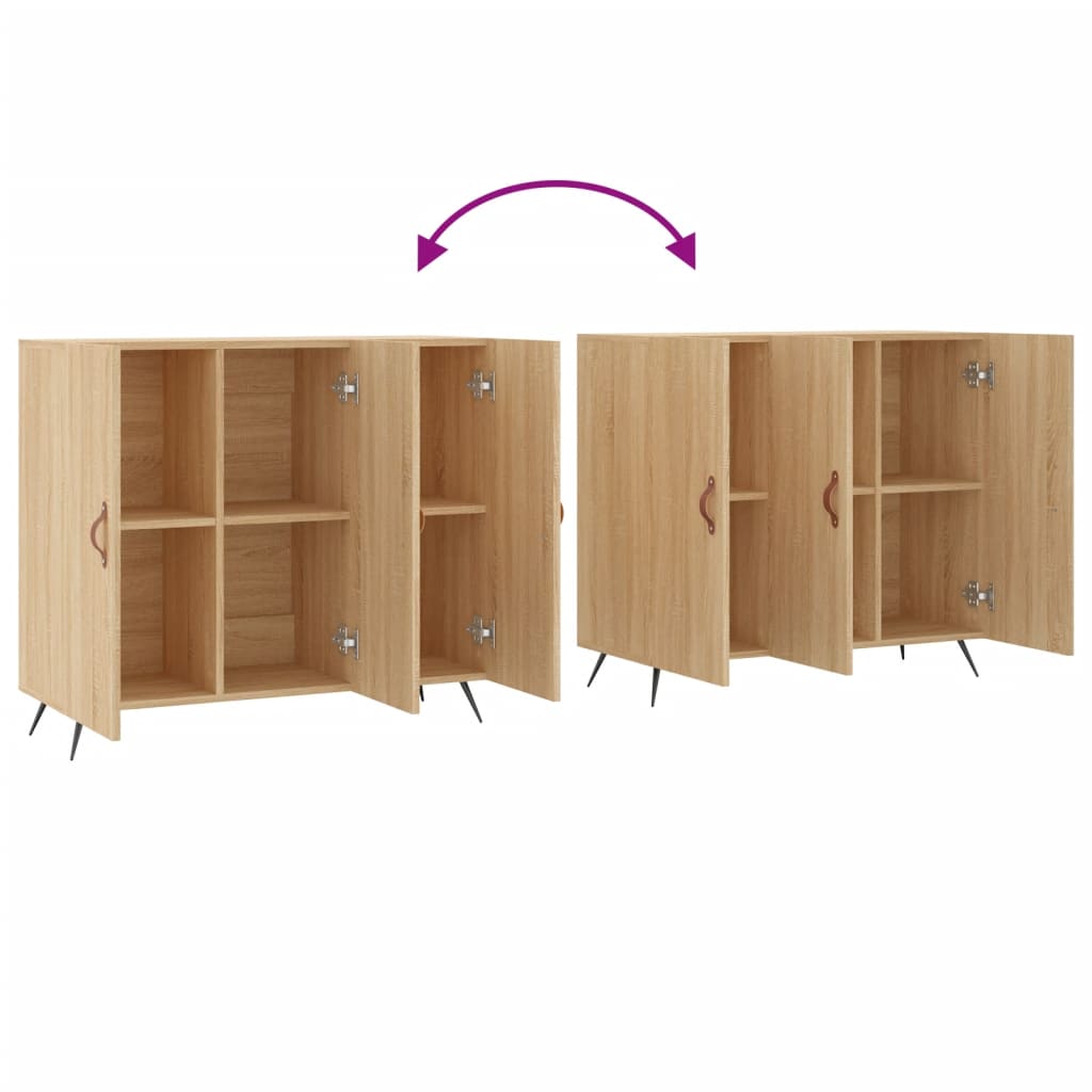 Skjenk sonoma eik 90x34x80 cm konstruert tre