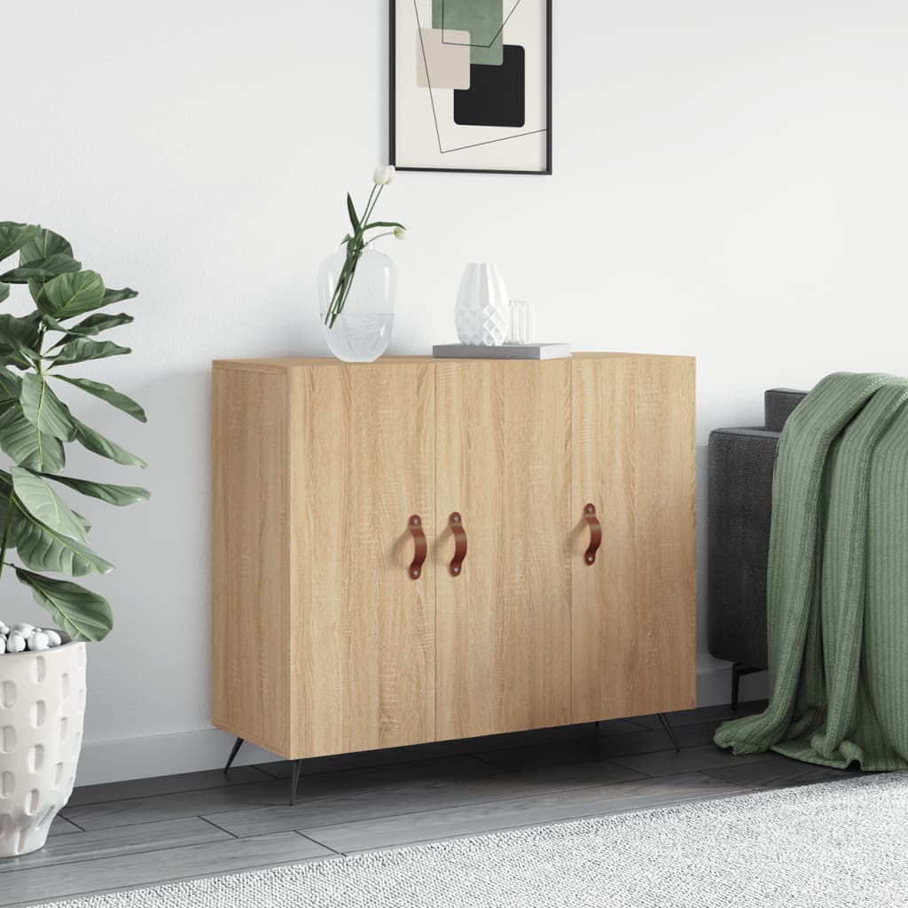 Skjenk sonoma eik 90x34x80 cm konstruert tre