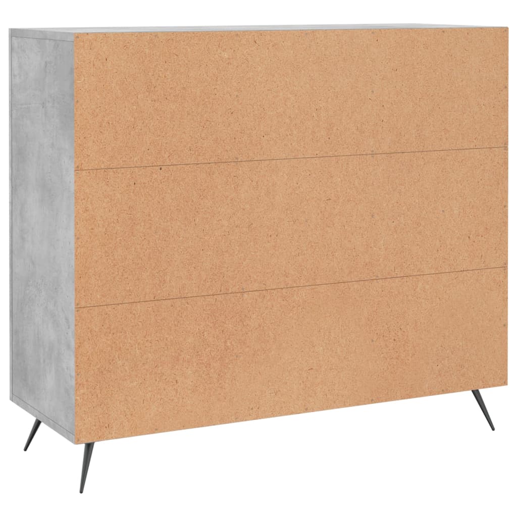 Skjenk betonggrå 90x34x80 cm konstruert tre