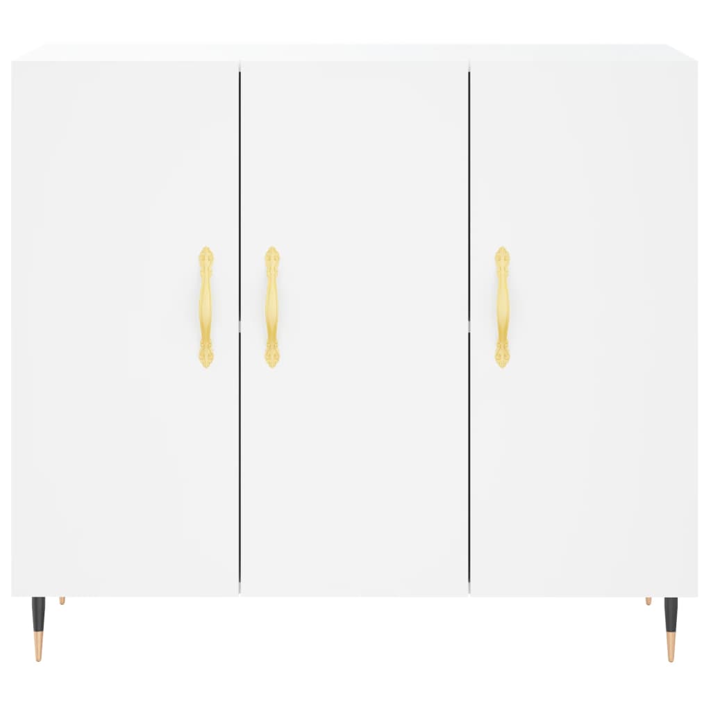 Skjenk hvit 90x34x80 cm konstruert tre