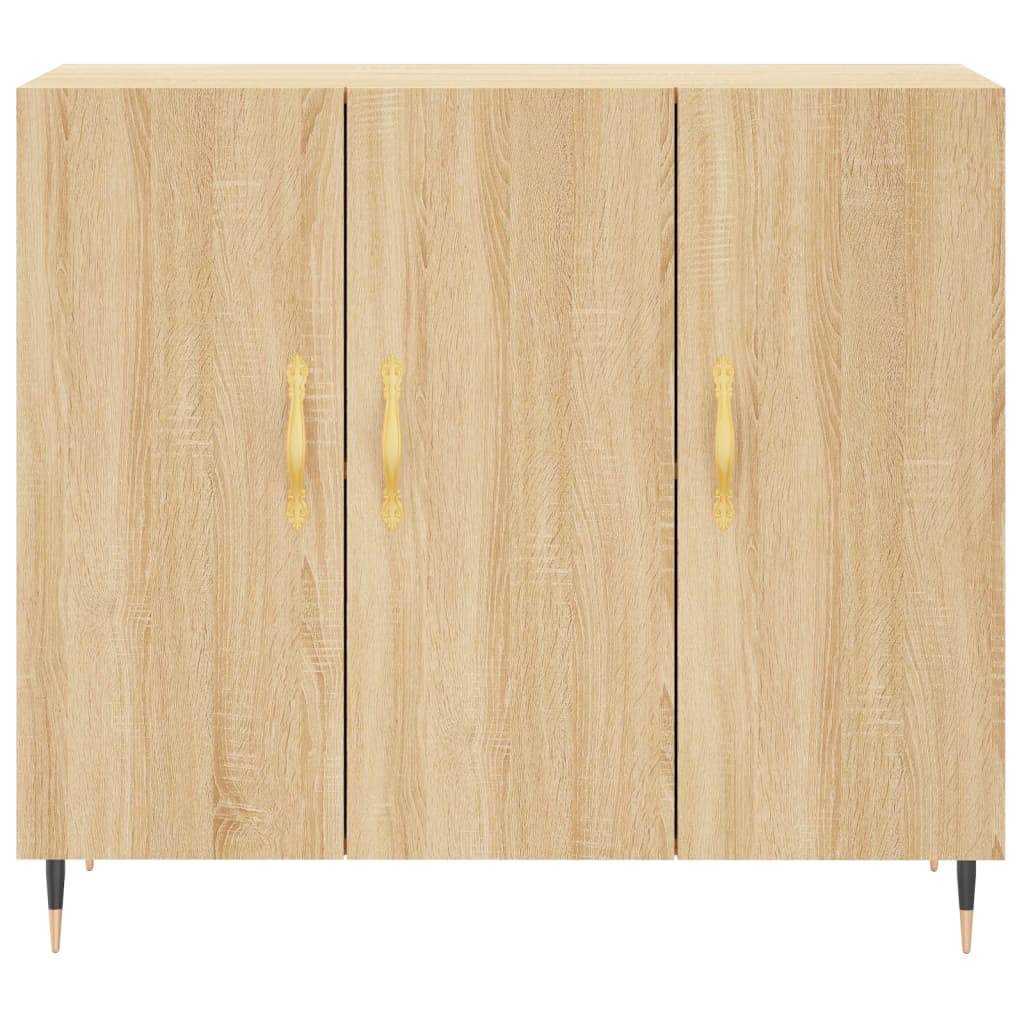 Skjenk sonoma eik 90x34x80 cm konstruert tre